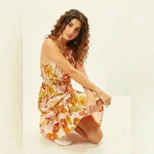 Floral slip on mini dress